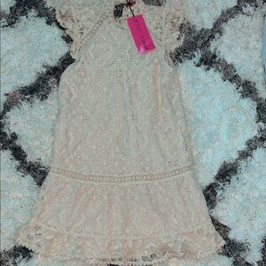 Betsey Johnson Cream Lace Dress